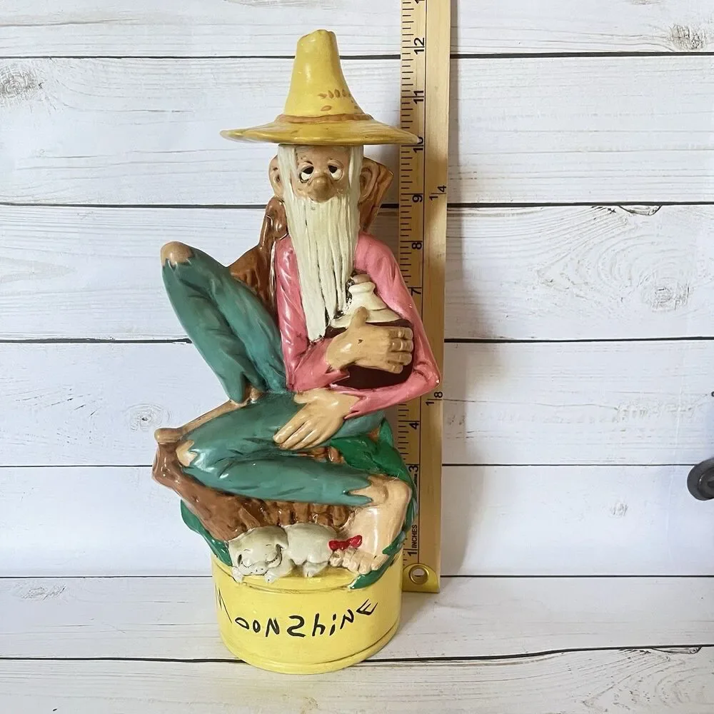 Stitzel-Weller Distillery Vintage 1969 Hillbilly Ceramic Decanter Barware Empty